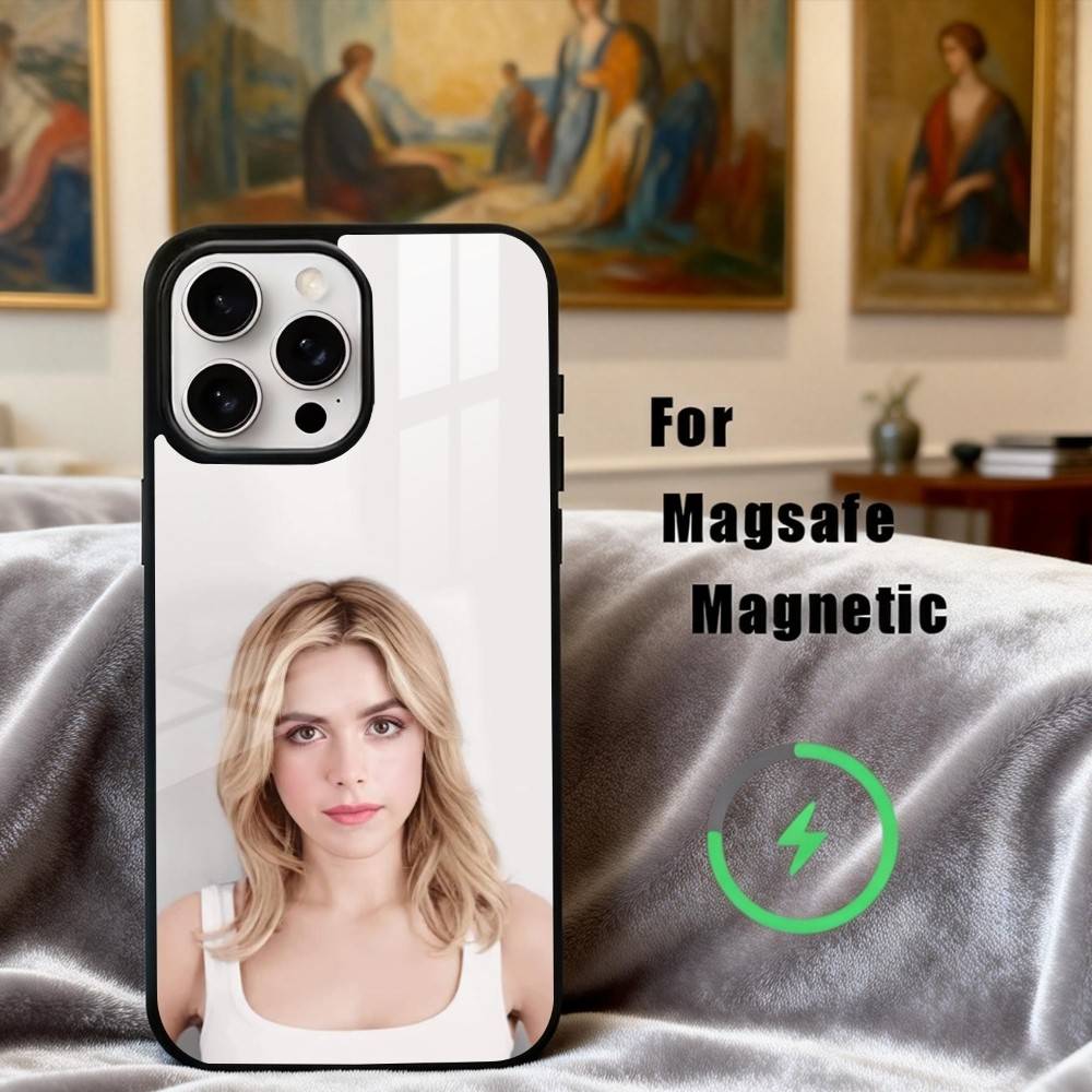Stylish K-Kiernan S-Shipka Actress Phone Case For iPhone17,16,15,14,13,12,11 Plus,Pro Max Magnetic For Magsafe Wireless Charging
