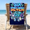 Space Adventure With Six Seven 67 Microfiber Beach Towel, Lightweight And Quick-Dry, for Summer Travel, Beach Essential, Swimming Pool Outdoor