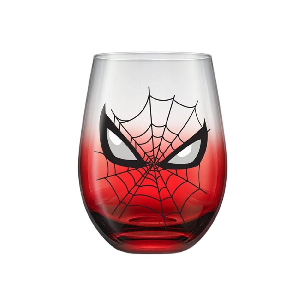 19oz Stemless Glass Tumbler Featuring Web Pattern and Eye Design Suitable for Everyday Use and Various Beverages Durable and Stylish Drinkware