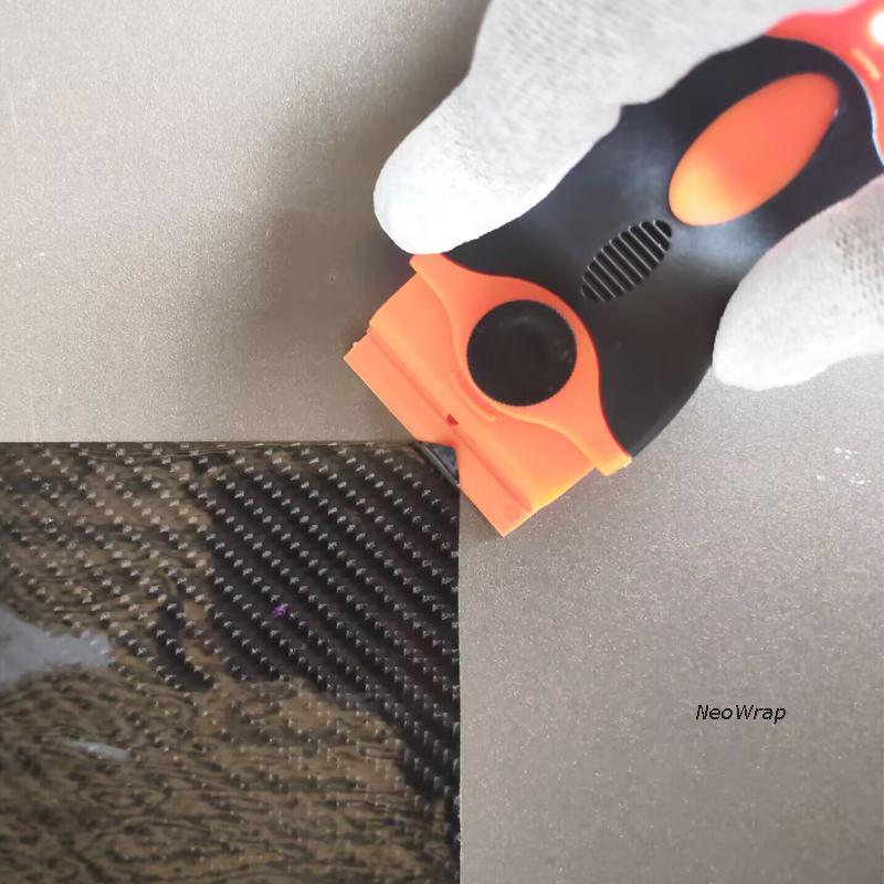 Plastic Scraper with 100/200 Plastic Blades Multipurpose Window Scraper Non-Scratch Scraper for Removing Stickers Decals Glue