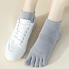 5 Pairs Five Fingers Socks Women Cotton Mesh Summer Toe Socks Sports Anti-slip Low Cut Ankle Socks with With Separate Fingers
