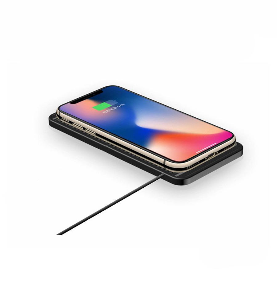 10W Car Fast Wireless Charger Silicone Pad Cradle Stand Dock for Samsung S20 S10 iPhone 13 12 11 Pro Xs Max Wireless Charging Stand