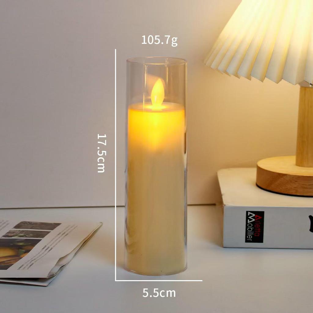 Acrylic LED Candle Atmosphere Light with Remote - Ideal for Romantic Birthday and Party Decorations.
