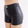 Shorts Women's High Waist Bag Hip PU Stretch Skinny Sexy Leather Pants