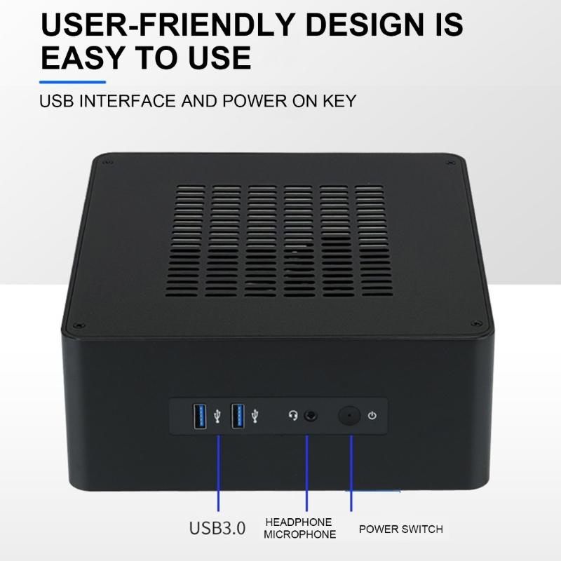 TA80 Мини-корпус для ПК с поддержкой Mini-ITX, шасси HTPC с улучшенным охлаждением для домашнего офисного компьютера
