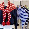 Long Triangular Knitted Shawl Thicken Stripe Scarf Simple Winter Cashmere Scarves  Women/Men