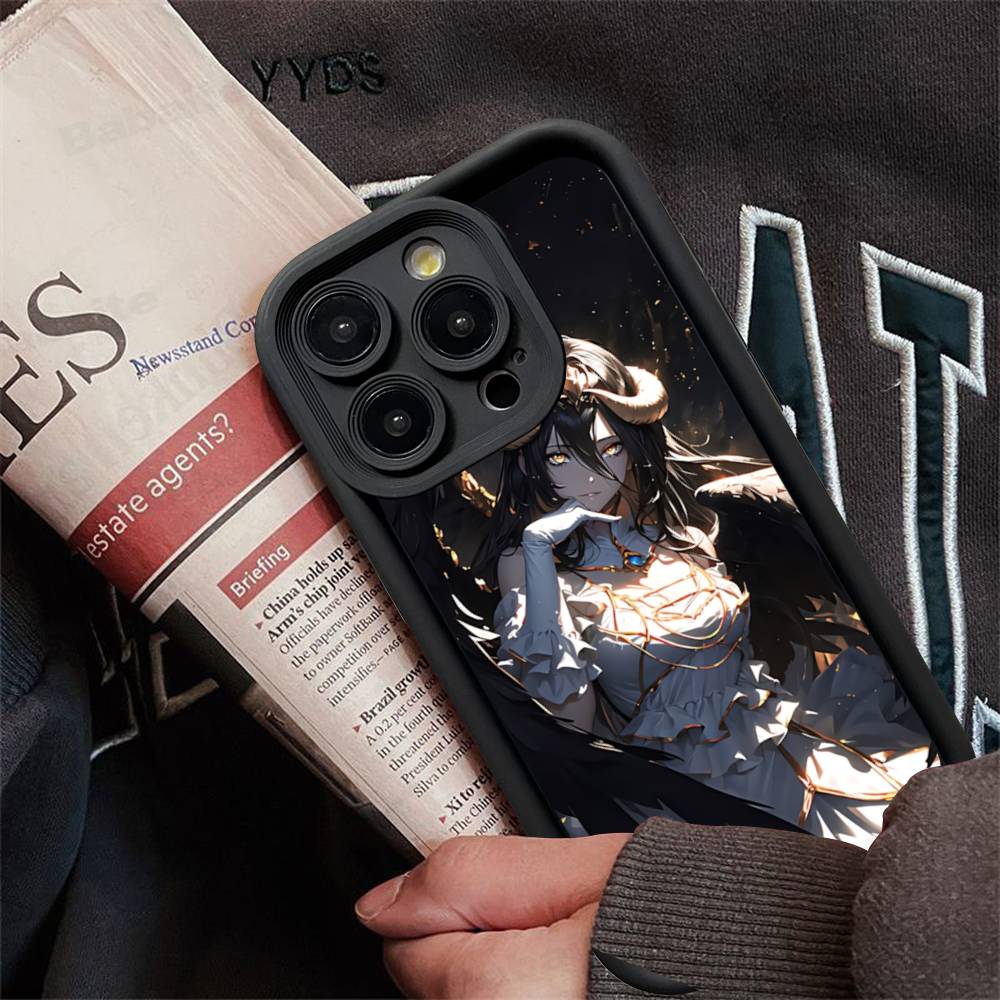 Мультяшный Аниме Чехол для Телефона A-AlbedoS Для IPhone 17 16 15 14 13 12 11 Pro Max Plus Силиконовый Ударопрочный Чехол