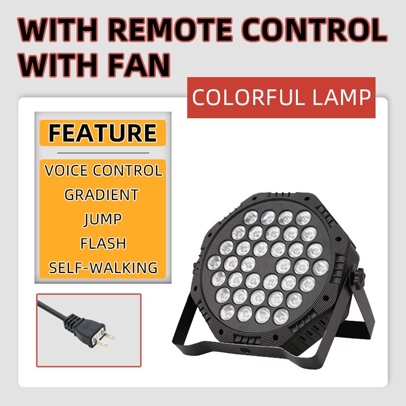 Сценический светодиодный прожектор RGB-лампа с дистанционным управлением, регулируемая атмосфера, украшение для помещения, потолочный светильник КТВ, бар, дискотека, неоновое освещение