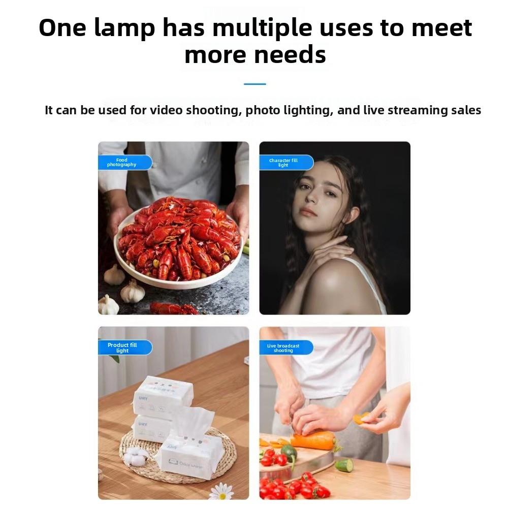 With Tripod LED Photography Video Light 4 Color Cards Photography LED Light  Toning