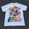 90s Sailor Moon Anime Shirt Rare Design White Unisex Summer New Vintage Fashion Men's and Women's Streetwear