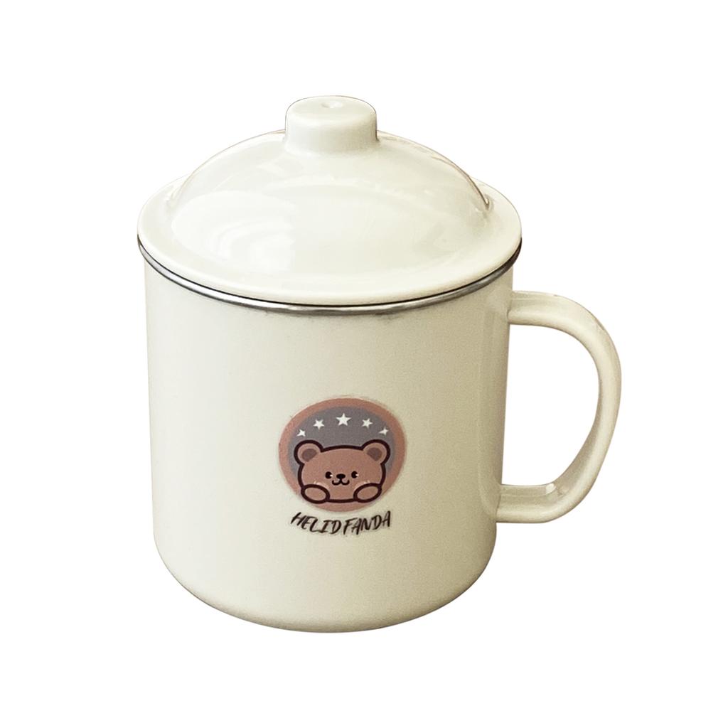 Милая чашка для воды с рисунком для ребенка, тамблер из нержавеющей стали 304, прочная кружка для питья с крышкой 410 мл, съемная кофейная кружка