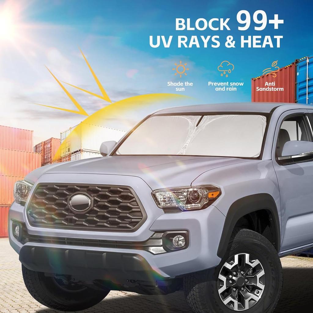 Козырек лобового стекла подходит для Toyota Highlander 2020-2024, двухслойный 240T солнцезащитный козырек на переднее окно, солнцезащитный козырек на заказ, складной солнцезащитный козырек, блок УФ