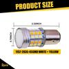 Светодиодная лампа P21/5W (1157 - S25 - BAY15D) дхо для автомобиля, поворотники (12V) Бело-желтый, 2 шт.