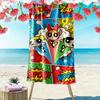 Мультяшное полотенце с дизайном супергероя Пляжное полотенце Быстросохнущее для путешествий, активного отдыха, бега, пляжа и плавания
