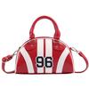 Women's Niche Contrasting Shell Bag Bowling Hand-held Texture American Fashion One-shoulder Boston Bag