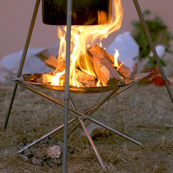 Портативный складной костер с решеткой из нержавеющей стали, простая в установке складная решетка для пикника на открытом воздухе для кемпинга, барбекю, дровяной уголь с