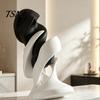 Unique Housewarming Gifts Dualism Unity Sculpture, 3D Printed Abstract Two-Part Head Art Statue, Atmospheric Business Modern Style Matte PLA Ornament,
