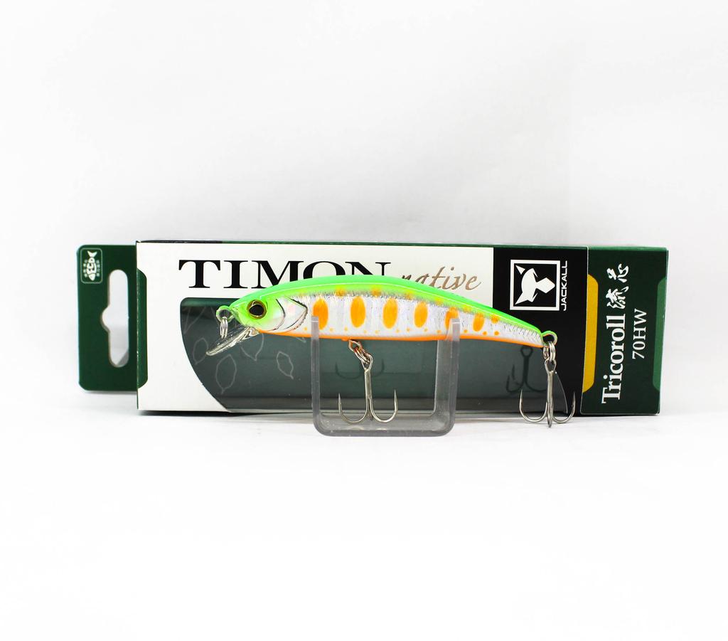 Jackall Timon Tricoroll Ryushin 70 HW Sinking Lure Lime Yamame (9945)