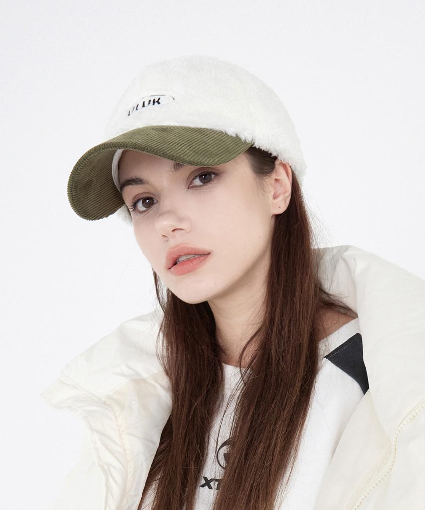ULUK Essential Circle Кордуровый Флис Цветные Блоки Бейсболка_Хаки