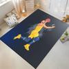 "Basketball Player Graphic Carpet with Blue and Yellow Design" Suitable for use as an anti-slip for living room bedroom sofas