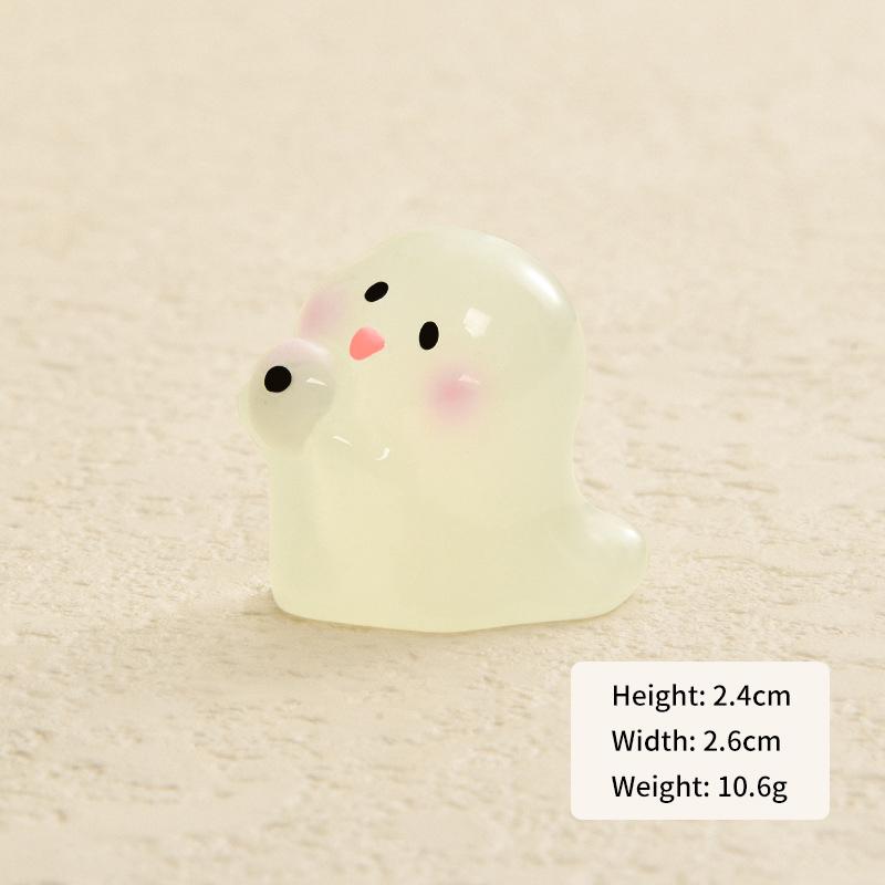 Мини светящийся Хэллоуин Призрак Украшение Мультфильм Кукла Микро Пейзаж Кукольный Дом Модель Автомобиля Интерьер Домашнего Рабочего Стола Украшение