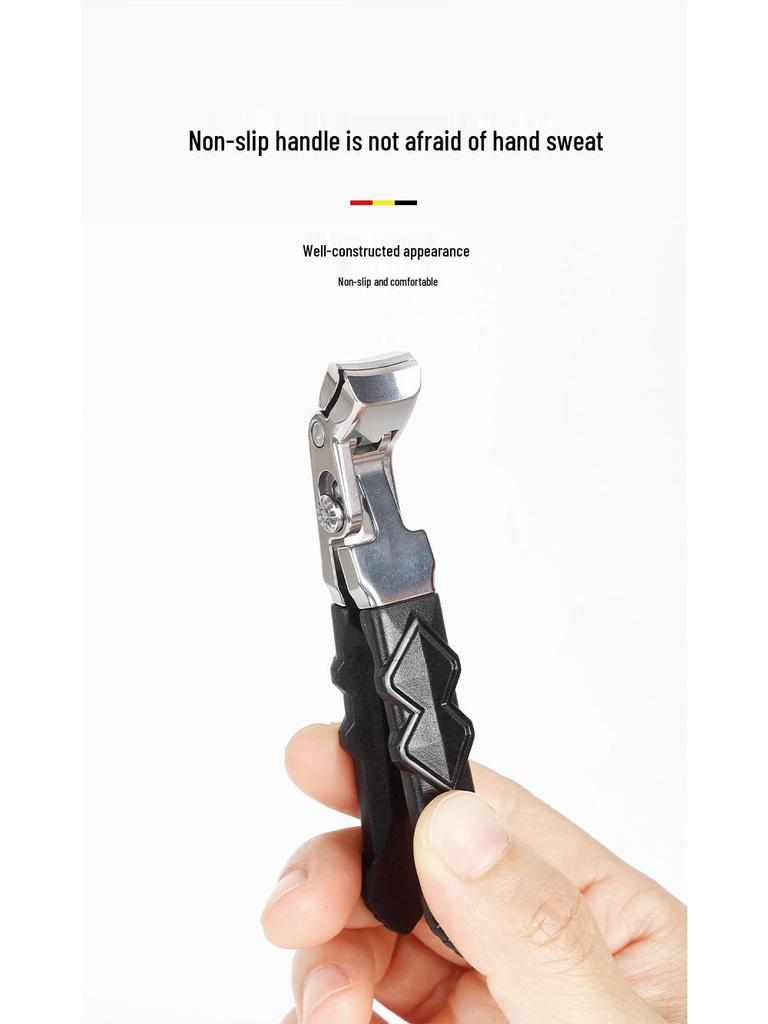 Кусачки для ногтей из нержавеющей стали с длинной ручкой и изогнутым лезвием, с большой рукояткой