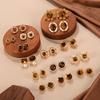 Серия Maillard Tiger Eye Серебряная игла 925 года Дворец Универсальные Европейские, Американские Новые Осень-Зима Серьги Ретро Прозрачные Литературные Серьги