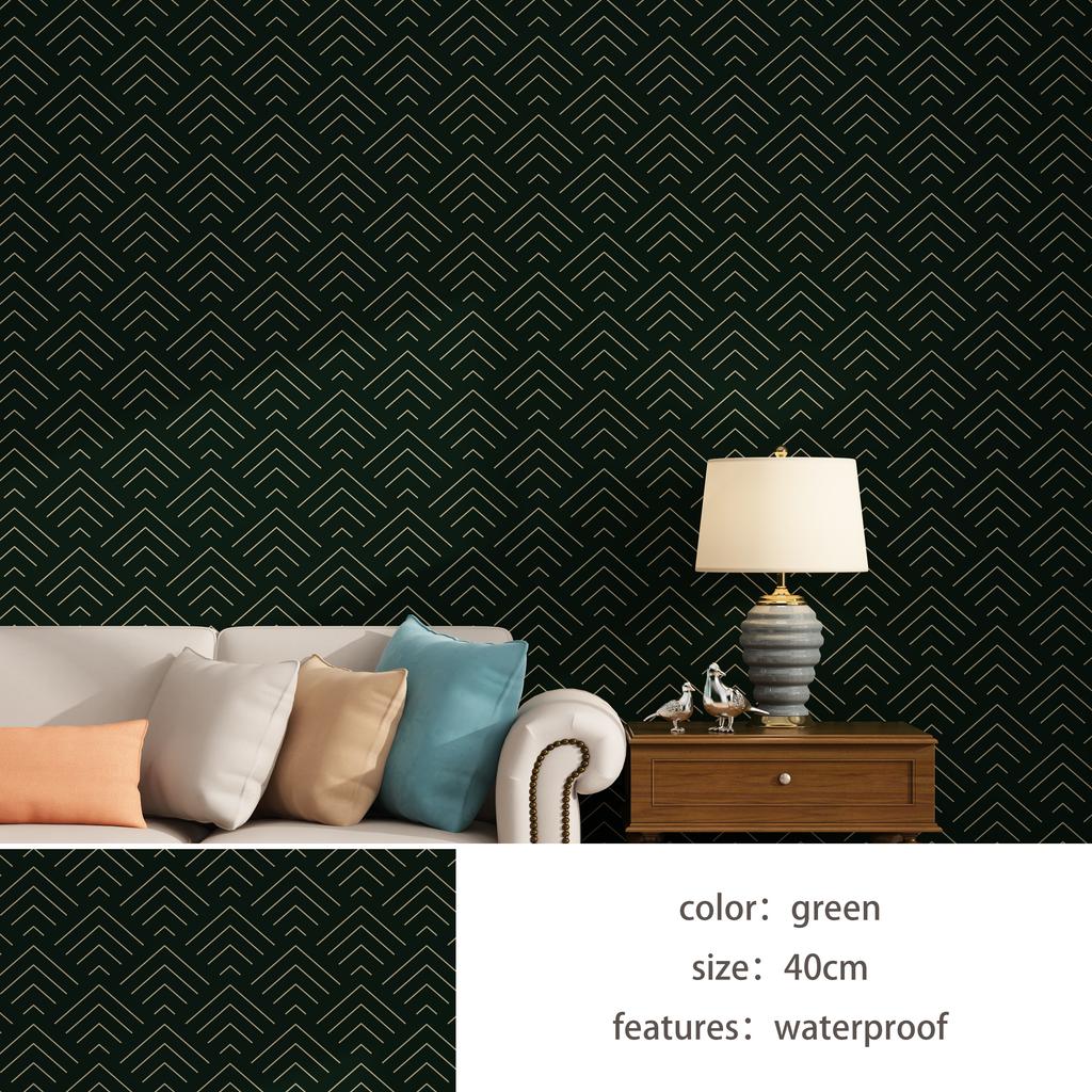 Водонепроницаемый влагостойкий европейский современный 40см наклейка на стену утолщенные фоновые обои украшение комнаты спальня полосы