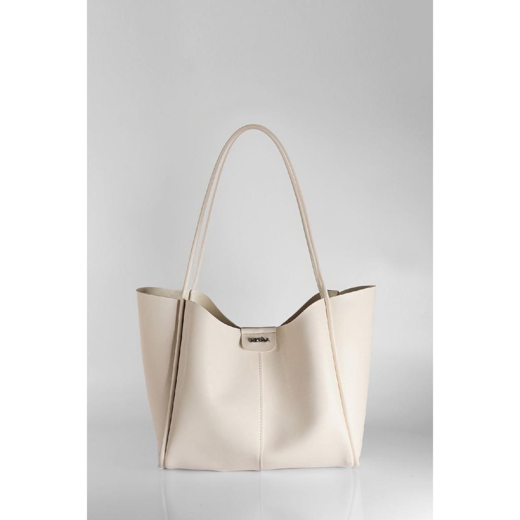 Women's Black Large Size Makeup Bag Hand And Shoulder Bag