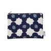 Patterns Camellia Flat Makeup Nordic Perfect for or Travel Wpc. Pouch, Navy, Women's, Pouch, Travel, Retro, Stylish, Cute, Commuting, School,