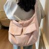 New Nylon Tote Women's Bag Commuter Large-capacity Bucket Bag Simple and Versatile Lazy Wind Solid Color
