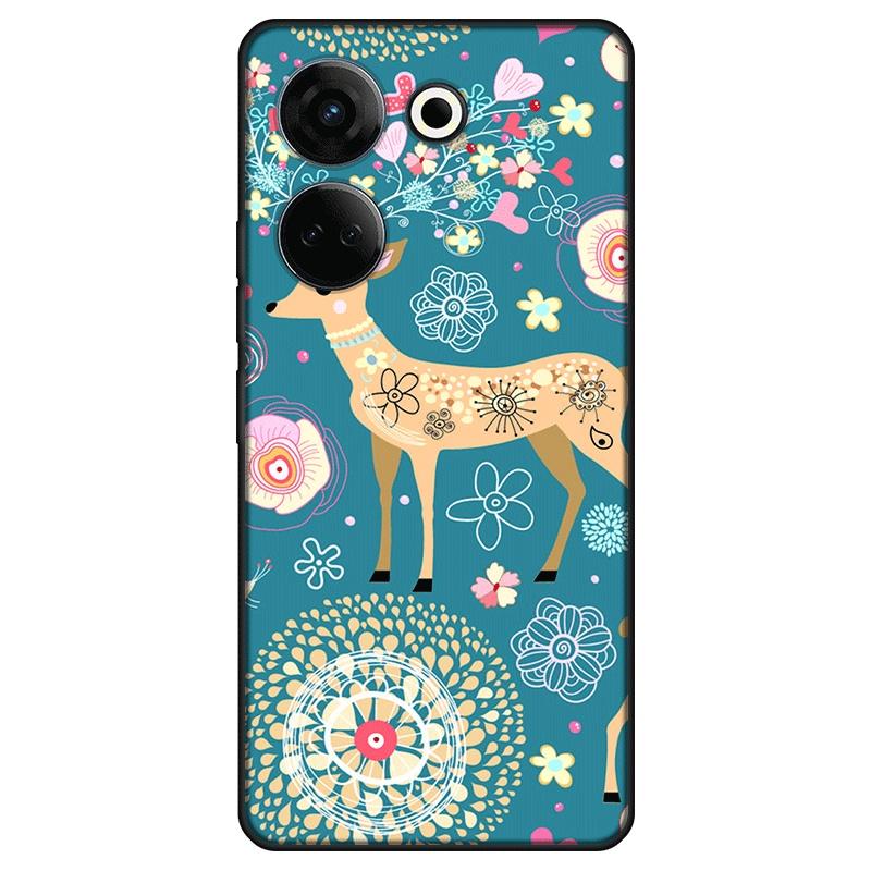 Для Tecno Camon 20 Pro 4G чехол из мягкого ТПУ Tecno Camon 20 Pro 5G силиконовый чехол с рисунком на заднюю панель телефона