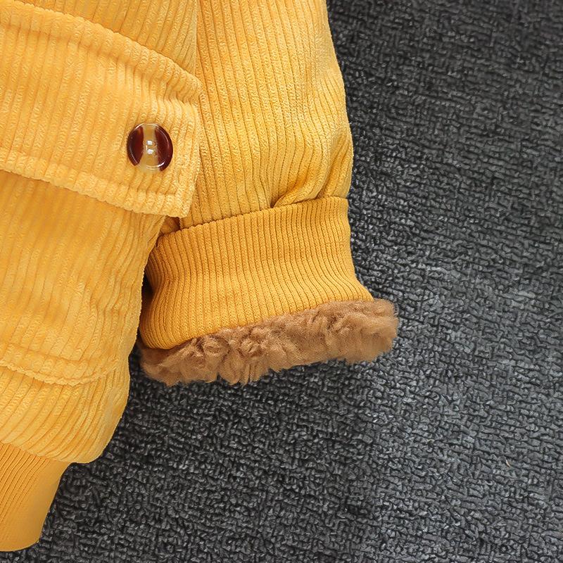 Baby Girls Boys Winter Lapel Coat Cloak Thick Warm Outerwear Clothes Baby Toddler Baby Kids Corduroy Jacket Clothing
