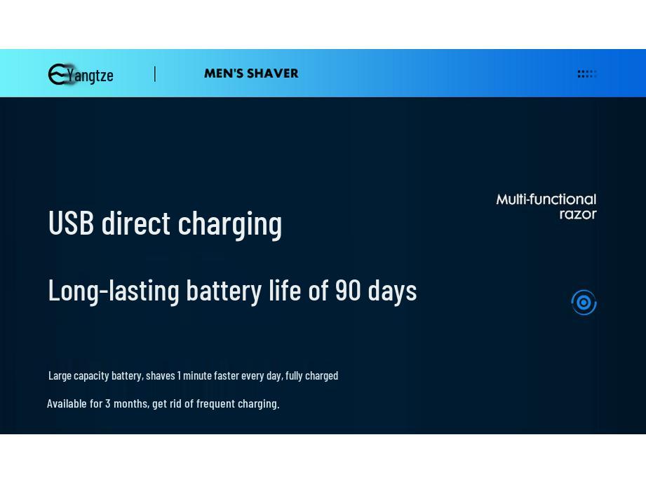Мини-электробритва Yangzi для мужчин - Маленький триммер для бороды, Суперчистое стальное лезвие.