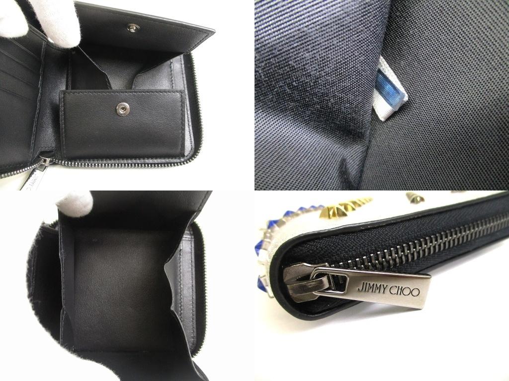Оригинальный мужской кошелек Jimmy Choo Triple Star из серебристой металлической кожи, двойного сложения, компактный кошелек Lawrence #b087 Открытая коробка
