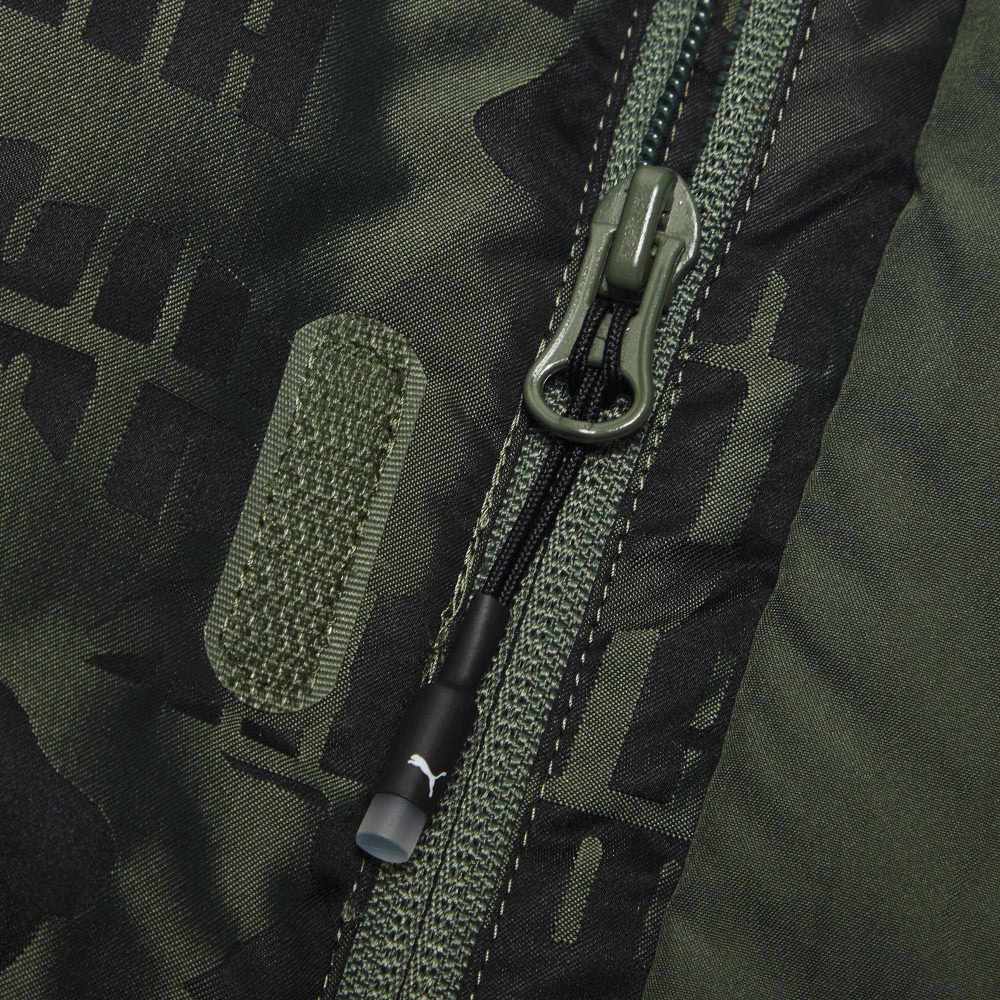 Puma Теплый пуховик с капюшоном и камуфляжным принтом, мужская верхняя одежда, темно-зеленый 585532-64