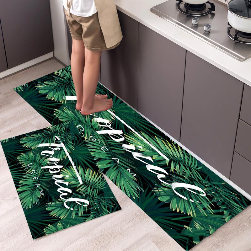 Fashionable Simple Nordic Style Kitchen Floor Mat Household Carpet Long Strip Door Mat Modern Home Decor 