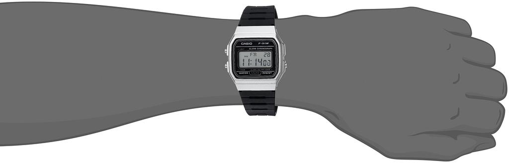 Унисекс кварцевые часы Casio F-91WM-7A