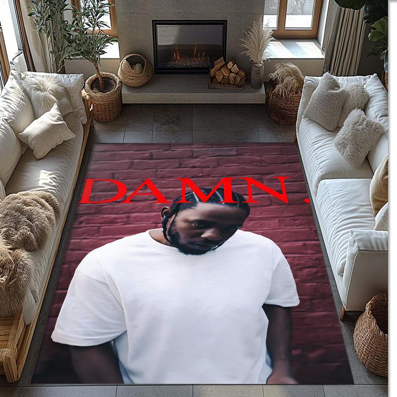 Soft Crystal Velvet Floor Rug,Kendrick Lamar Anti Slip Decorative Carpet, Plush Area Mat For Indoor Home Decoration