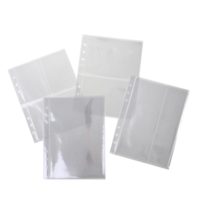 10шт стандартный прозрачный пластиковый фотоальбом прозрачные A5 Binder Refill рукава