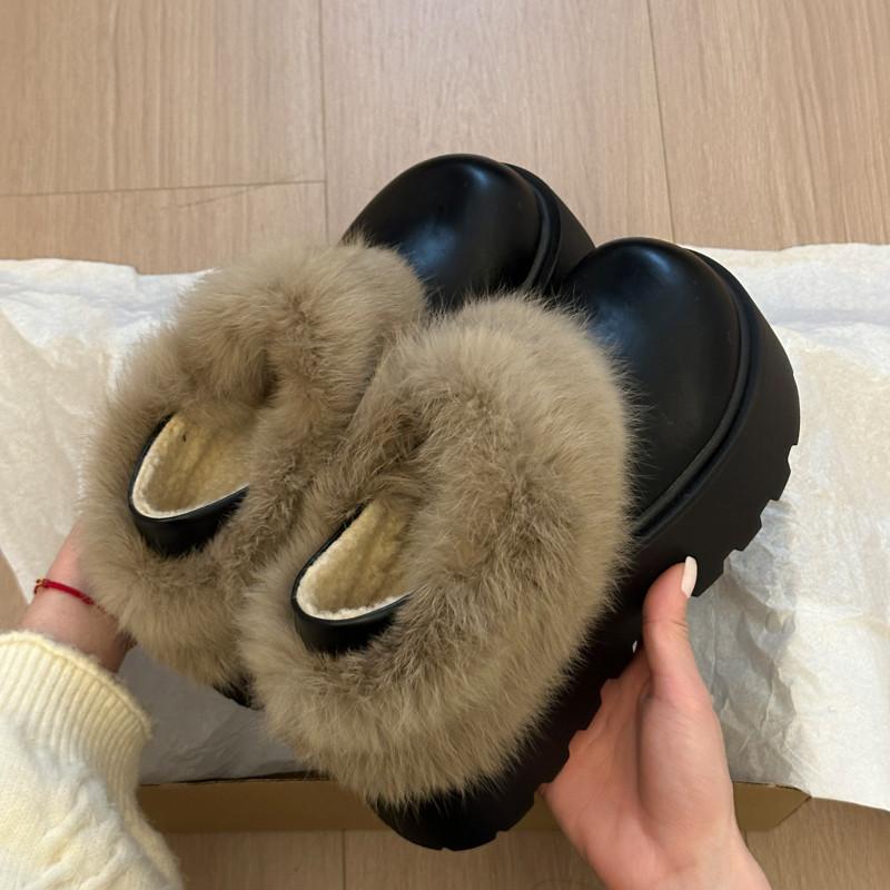 Утепленные Birkenstocks на толстой подошве, из бархата и теплой кожи, пушистые хлопковые туфли для ношения двумя способами и зимние снегоступы.