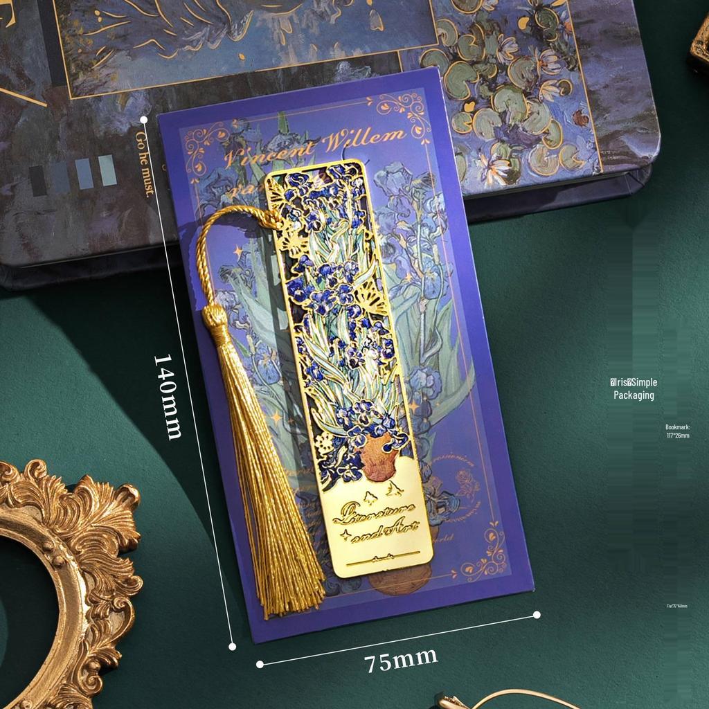 Ретро Закладка с Масляной Живописью: Изысканный металлический сувенир на День учителя и подарки к началу учебного года