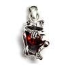 Frog Pendant Silver Amber Amulet Pendant Top Women's Men's