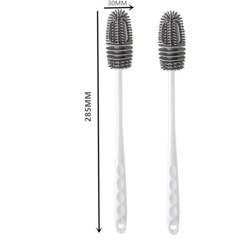 Силиконовая щетка для чашек, щетка для чистки бутылок с молоком, длинная ручка, очиститель для бутылок с водой, щетка для чистки стеклянных чашек, кухонные инструменты для чистки