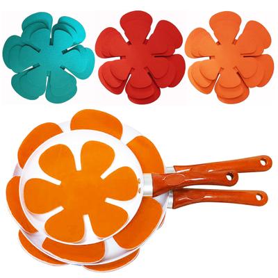 1 комплект голубых защитных покрытий для сковородок из нетканого материала, утолщенные антипригарные термостойкие посуда, предотвращающие появление царапин, подушечки для сковородок