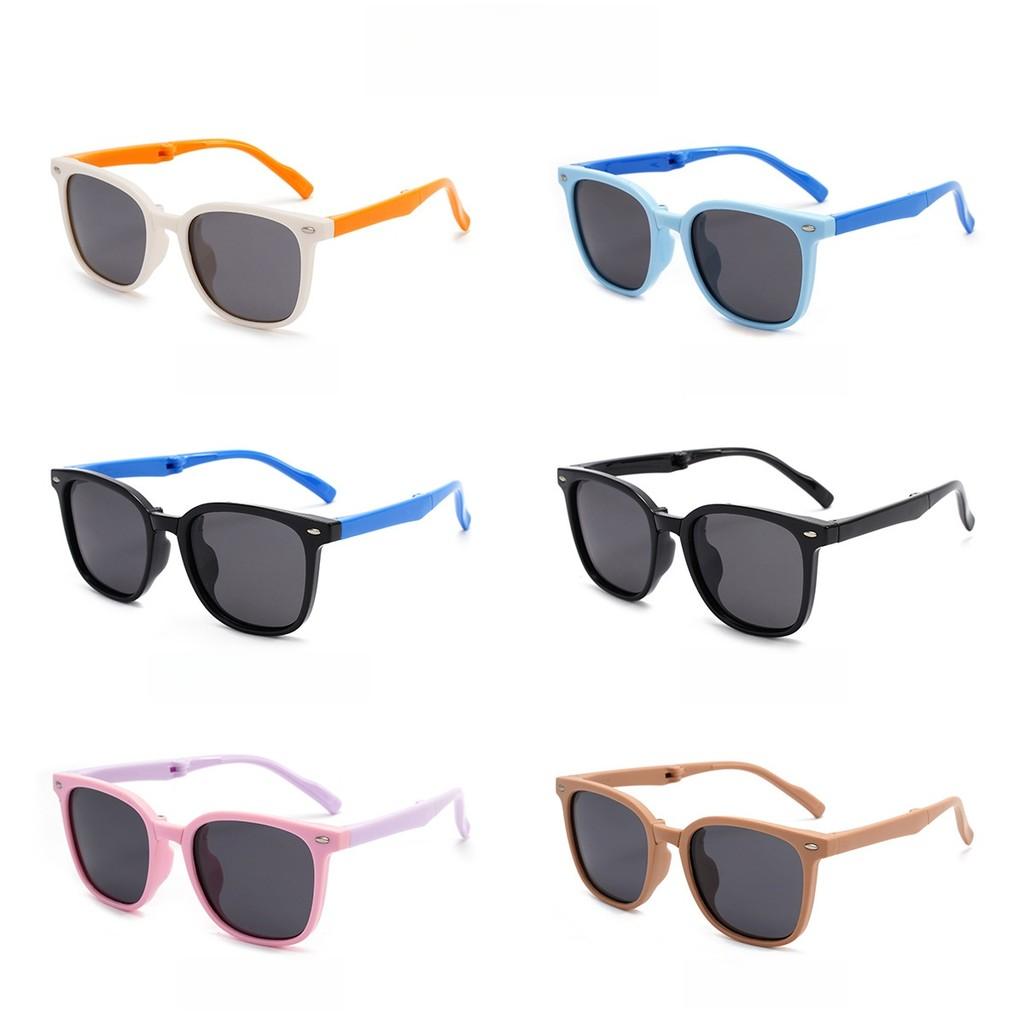 Kids Square Sunglasses Uv400 Polarized With Geometric Tac Lenses For Outdoor Play And Party