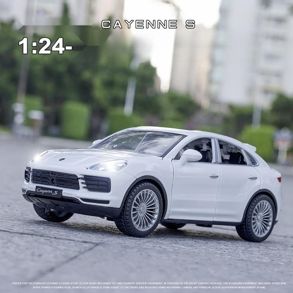 1:24 Porsche Cayenne S Turbo Внедорожник Сплав Модель Автомобиля Литье под Давлением Металлическая Игрушечная Модель Автомобиля Имитация Звук Свет Коллекция Подарок для Детей F384