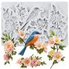 Birds Silicone Molds Flower Leaves Fondant Mold Cake Decorating Tools Cupcake Topper Candy Chocolate Gumpaste Mold
