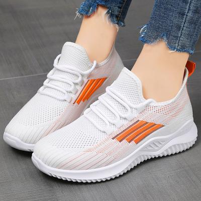 Женские кроссовки, летние новые кроссовки, летающие тканые дышащие модные модные кроссовки