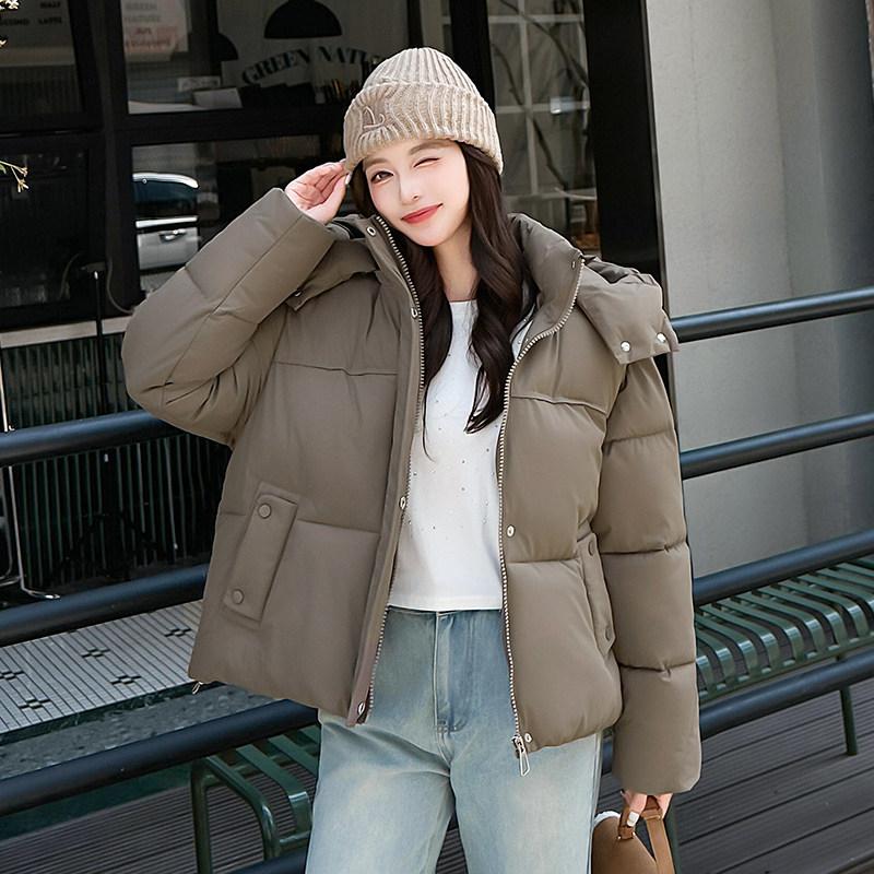Women's large twill short hooded cotton clothes, multi-color optional thick cotton filling, overseas merchants take them in large quantities